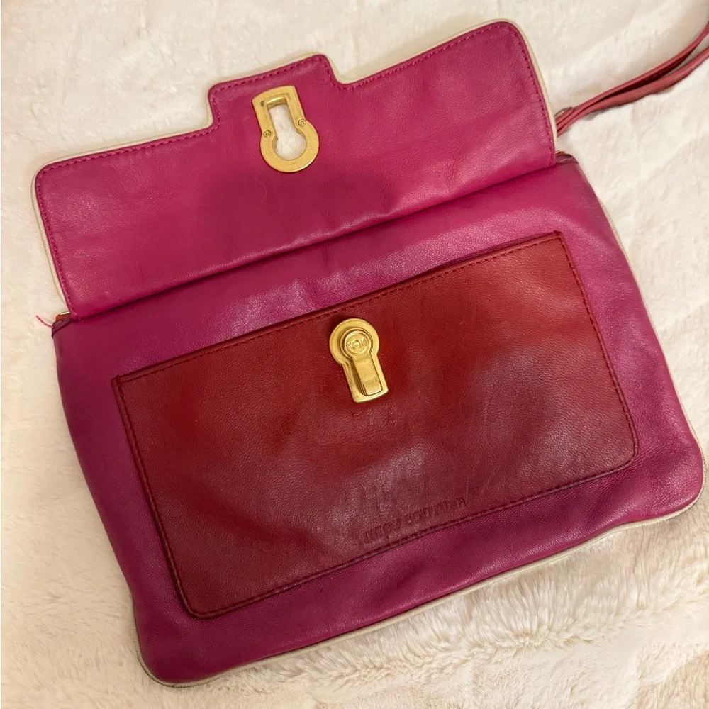 Vintage Y2K‎ Juicy Couture 100% Leather Color Block Wristlet